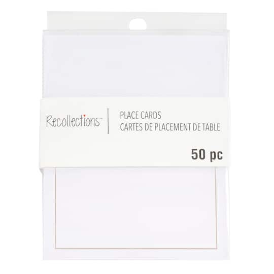 12 Packs: 50 ct. (600 total) Rose Gold Trim Place Cards by Recollections&#x2122;